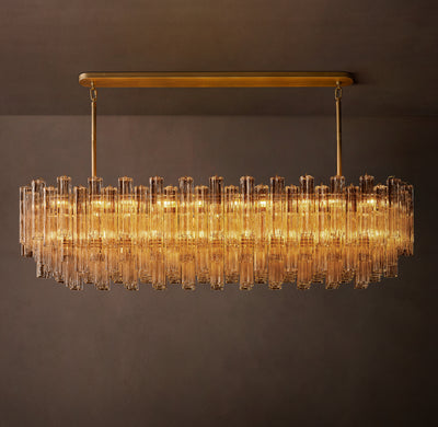 Heritage Tronchi Smoke Glass Linear Chandelier