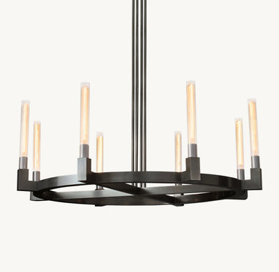 Heritage Cannele Round Chandelier – 48" Bronze