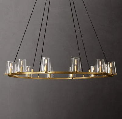 Artisan Pauillac Round Chandelier – 48" Lacquered Burnished Brass