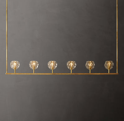 Heritage Boule De Cristal Clear Glass Linear Chandelier