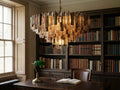 Neve Round Chandelier in a book-lined study