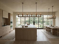 Emmet Linear Chandelier in an open-plan kitchen