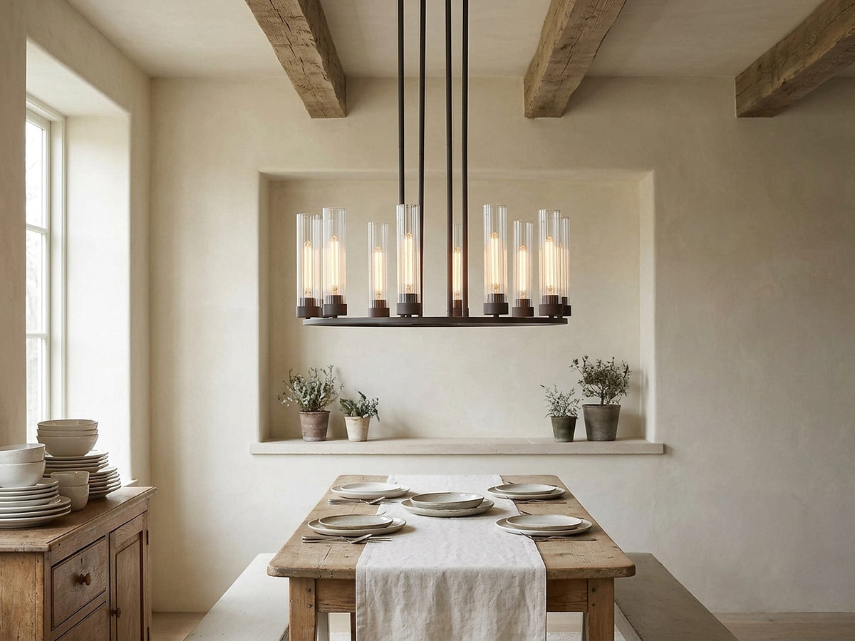 Heritage Andreas 10-Light Round Chandelier in Bronze