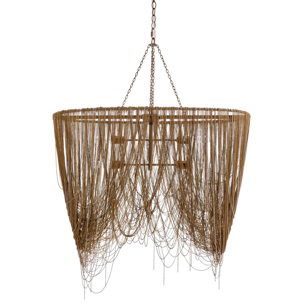 Sculptural Layla Linear Chandelier, alternate view
