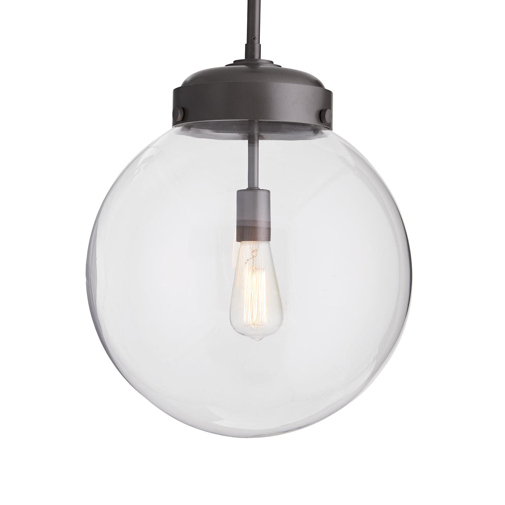 Sculptural Reeves Large Outdoor Pendant – Gray