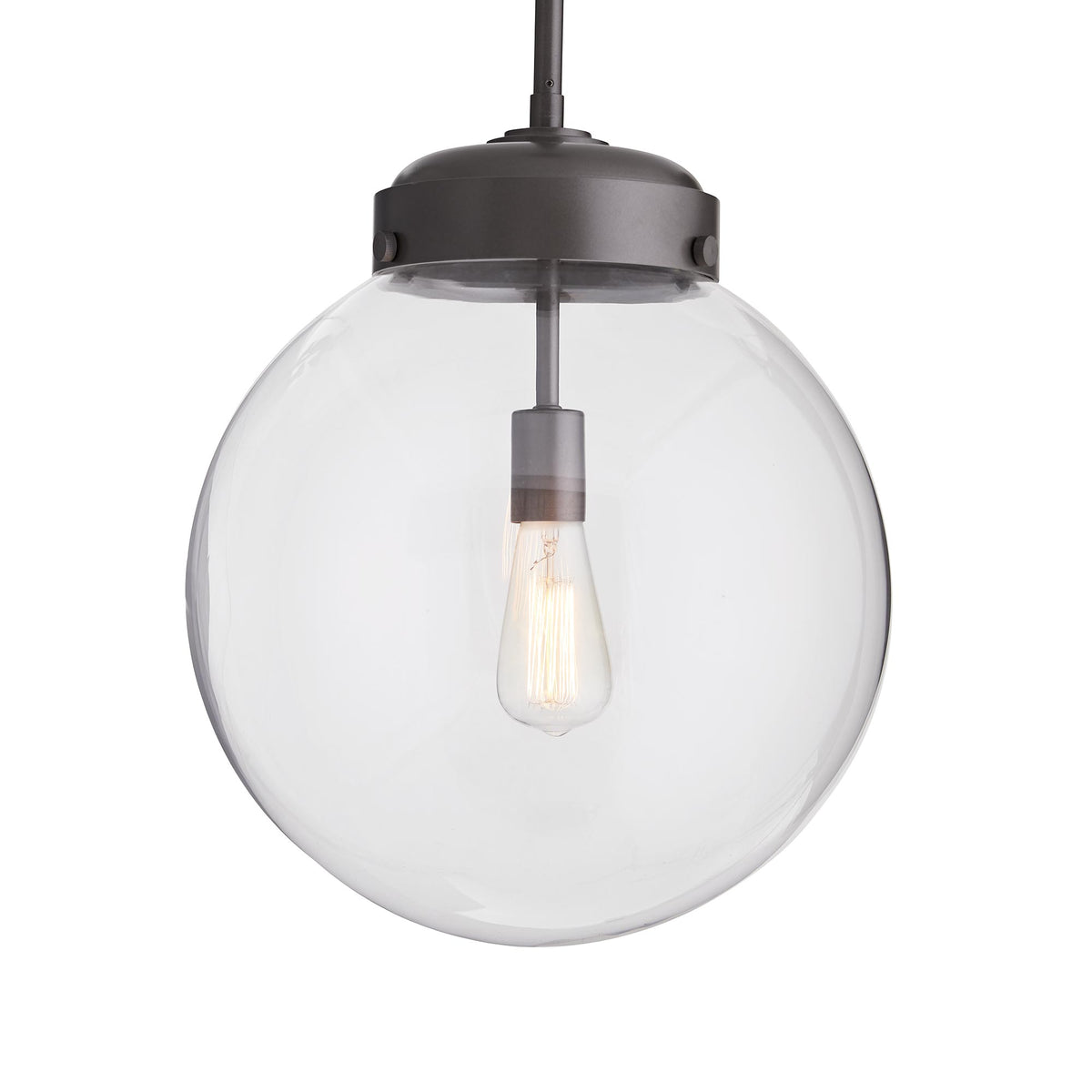 Sculptural Reeves Large Outdoor Pendant – Gray
