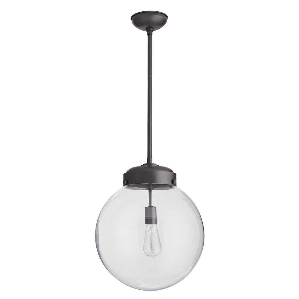 Sculptural Reeves Large Outdoor Pendant – Gray
