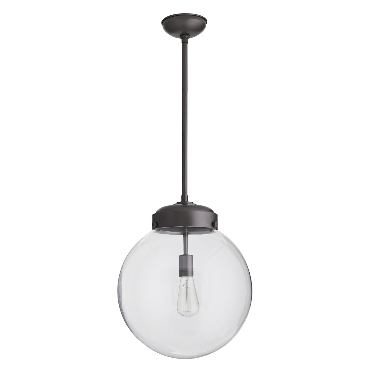 Sculptural Reeves Large Outdoor Pendant – Gray