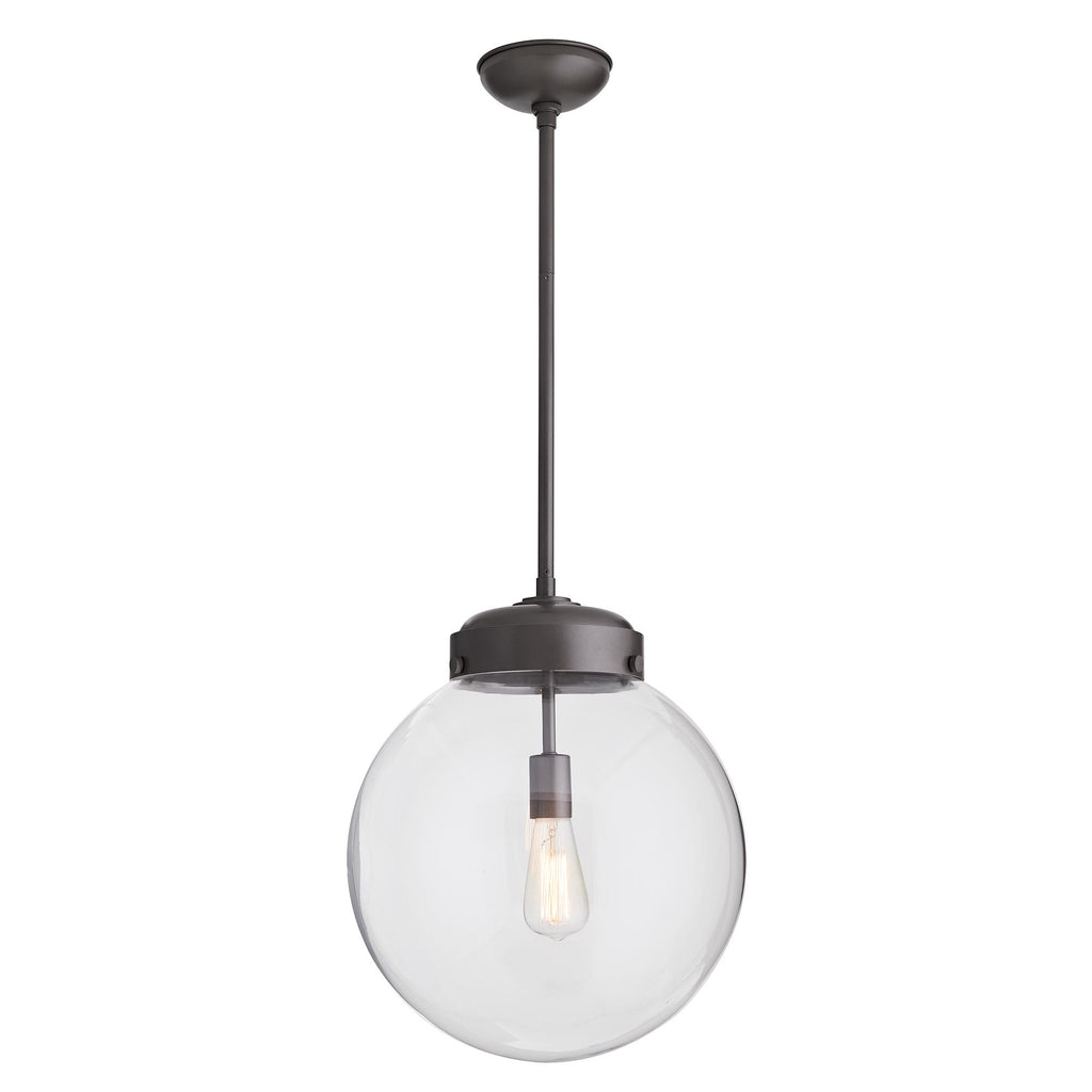 Sculptural Reeves Large Outdoor Pendant – Gray