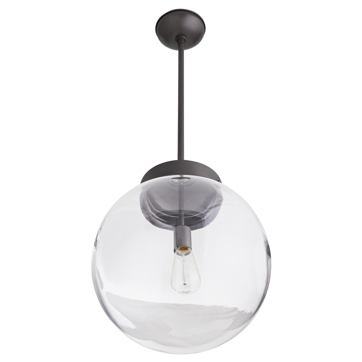 Sculptural Reeves Large Outdoor Pendant – Gray