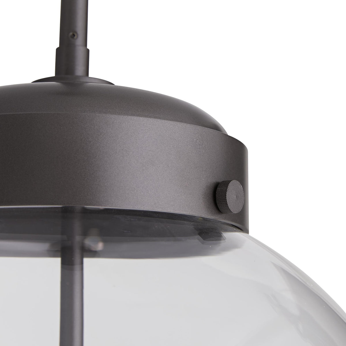 Sculptural Reeves Large Outdoor Pendant – Gray