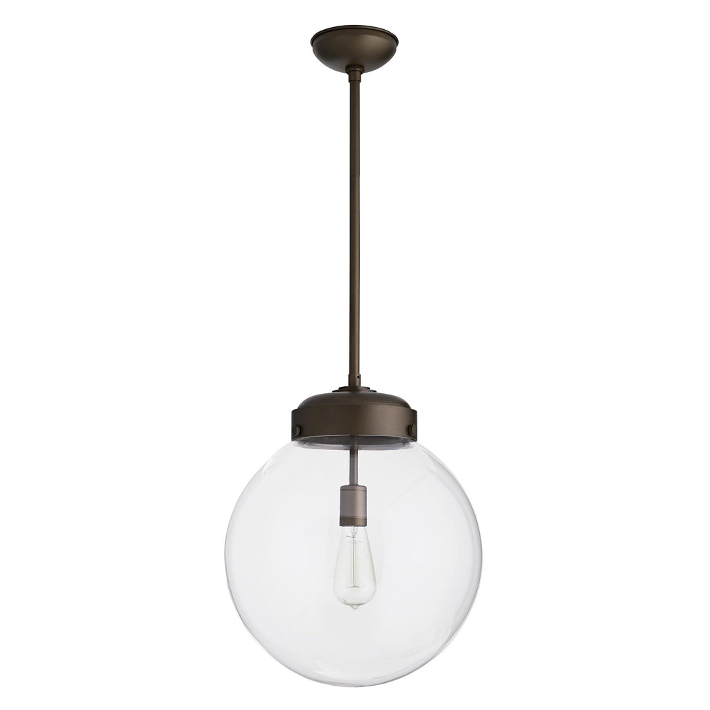 Sculptural Reeves Large Outdoor Pendant – Brown