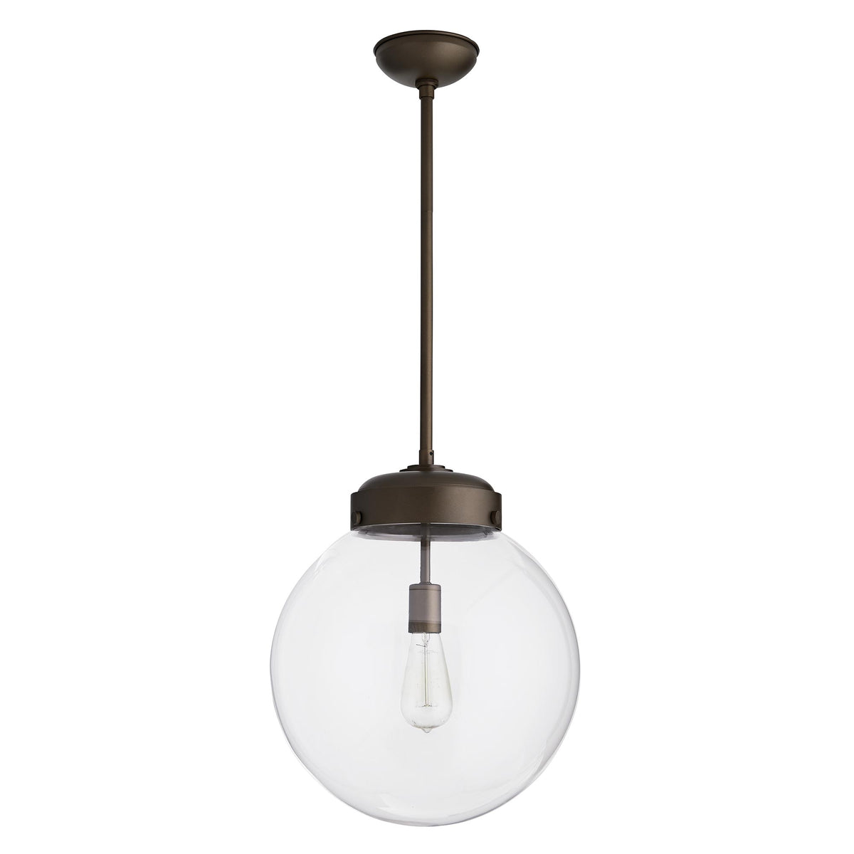 Sculptural Reeves Large Outdoor Pendant – Brown