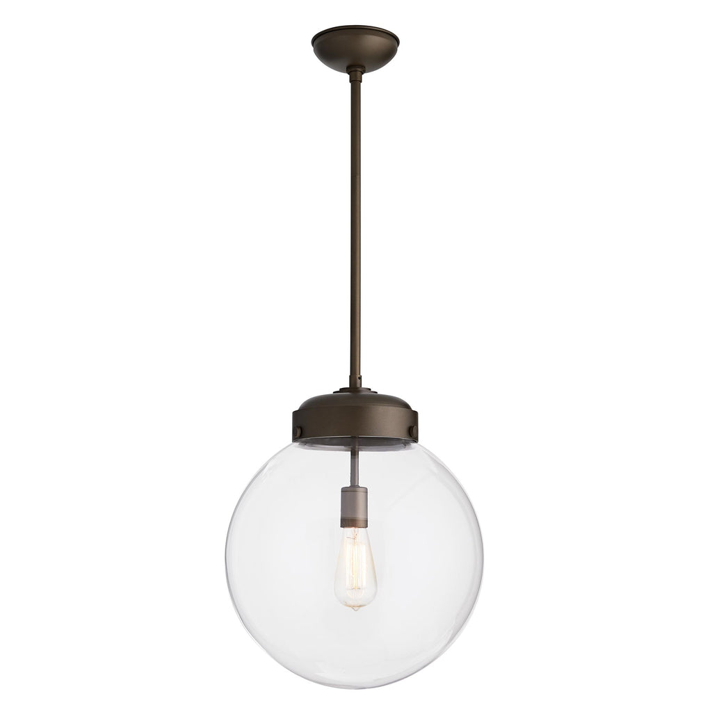 Sculptural Reeves Large Outdoor Pendant – Brown