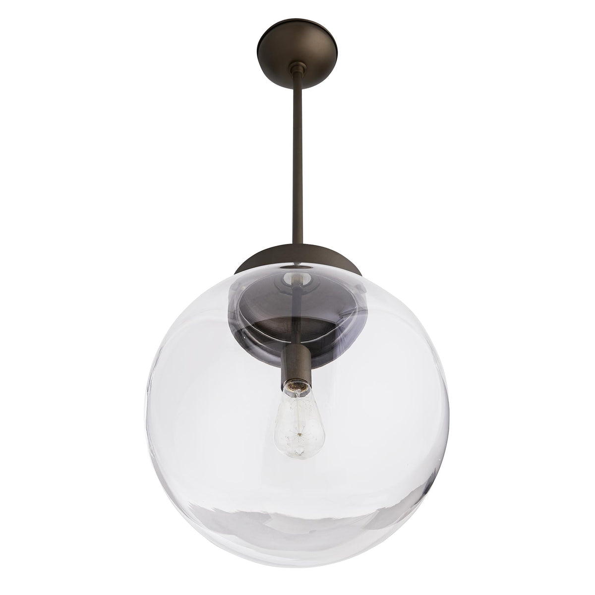 Sculptural Reeves Large Outdoor Pendant – Brown