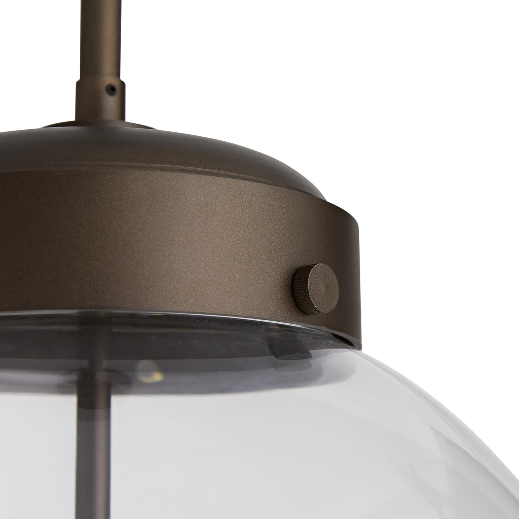 Sculptural Reeves Large Outdoor Pendant – Brown