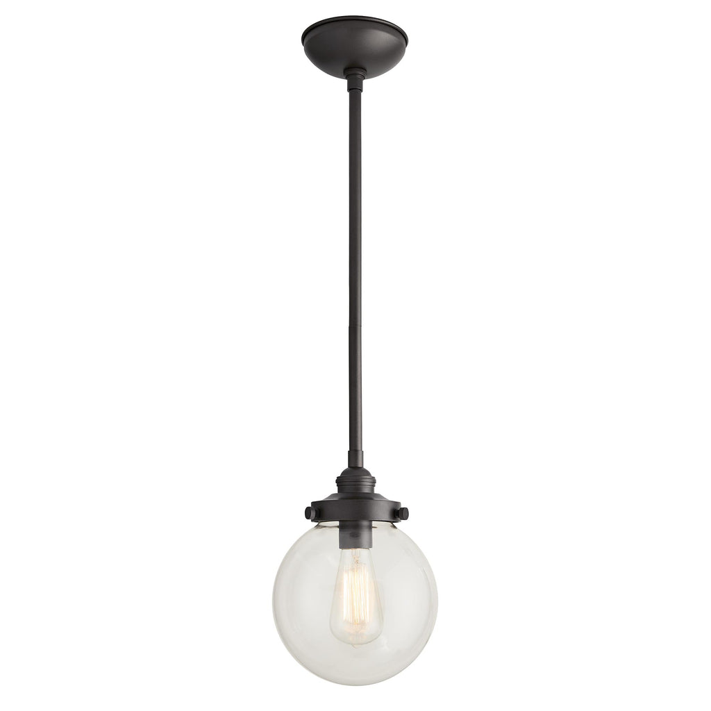 Sculptural Reeves Small Outdoor Pendant – Gray