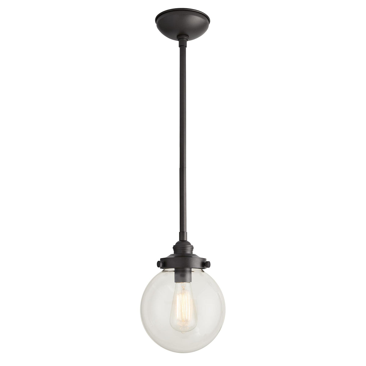 Sculptural Reeves Small Outdoor Pendant – Gray