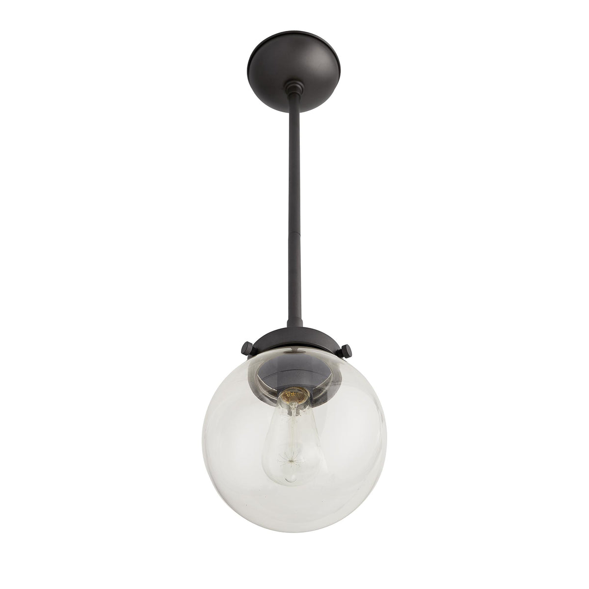 Sculptural Reeves Small Outdoor Pendant – Gray