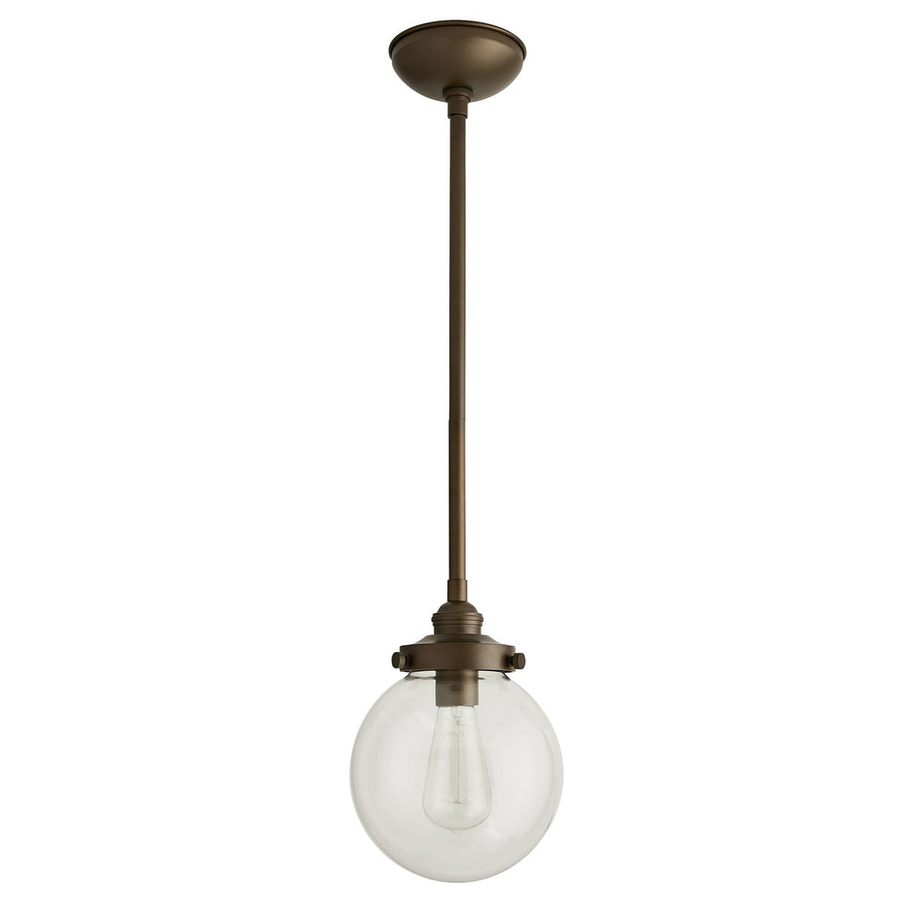 Sculptural Reeves Small Outdoor Pendant – Brown