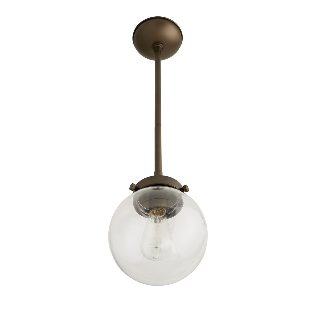 Sculptural Reeves Small Outdoor Pendant – Brown