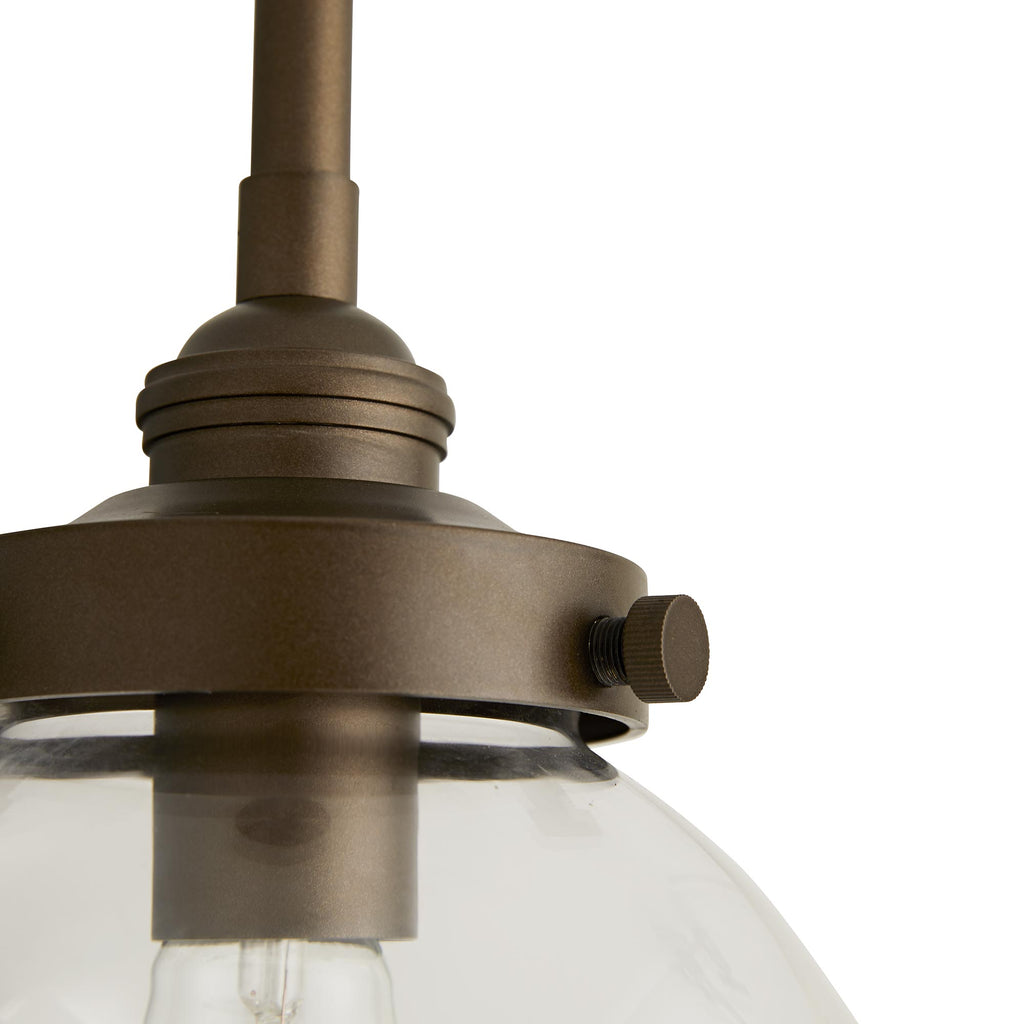 Sculptural Reeves Small Outdoor Pendant – Brown