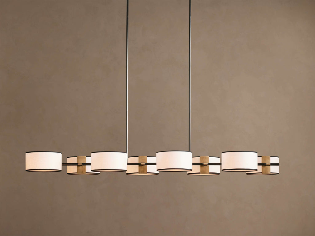 Daphne Fabric Linear Chandelier