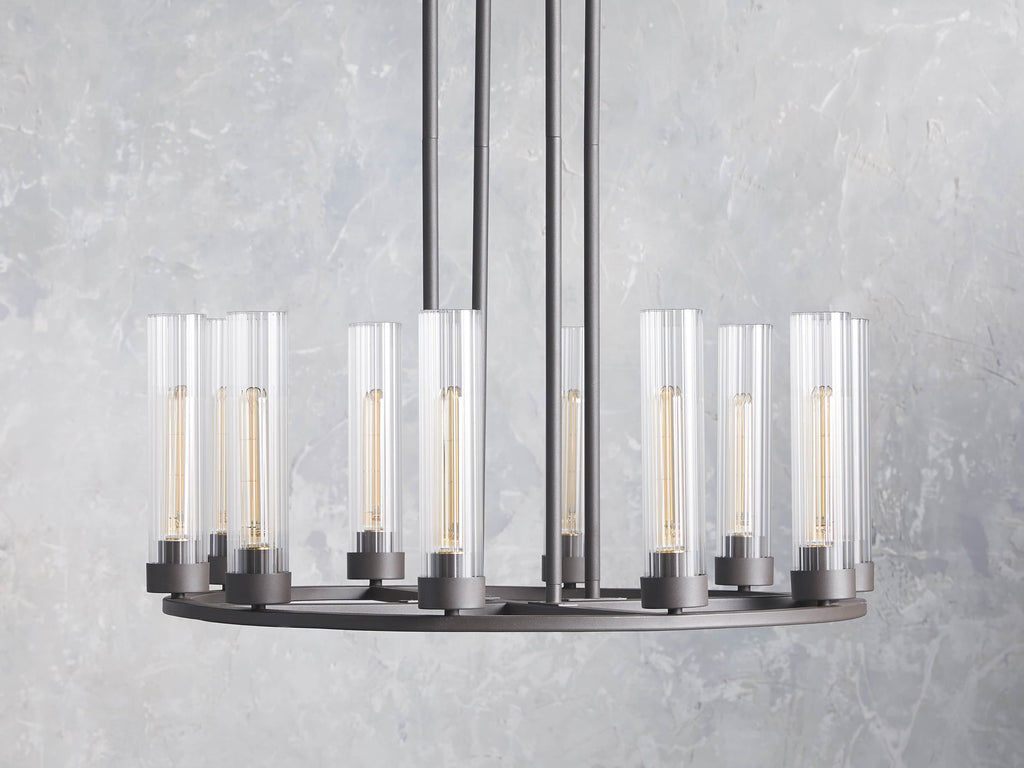 Heritage Andreas 10-Light Round Chandelier in Bronze, alternate view