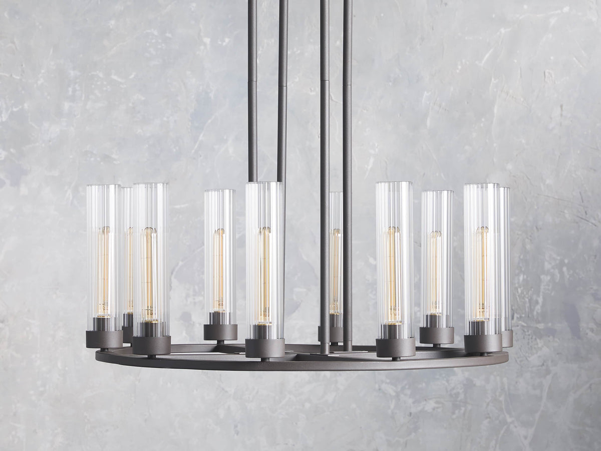 Heritage Andreas 10-Light Round Chandelier in Bronze, alternate view