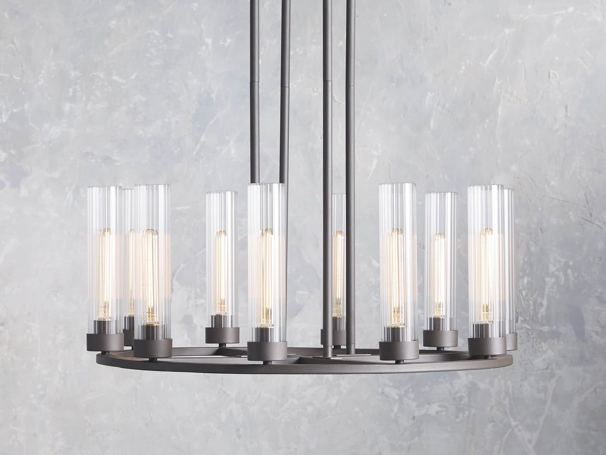 Heritage Andreas 10-Light Round Chandelier in Bronze