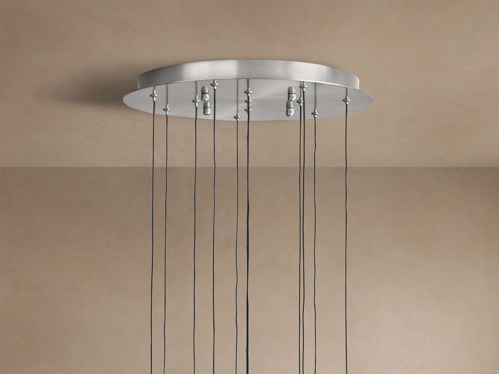 Signature Soltaire Round Chandelier in Nickel