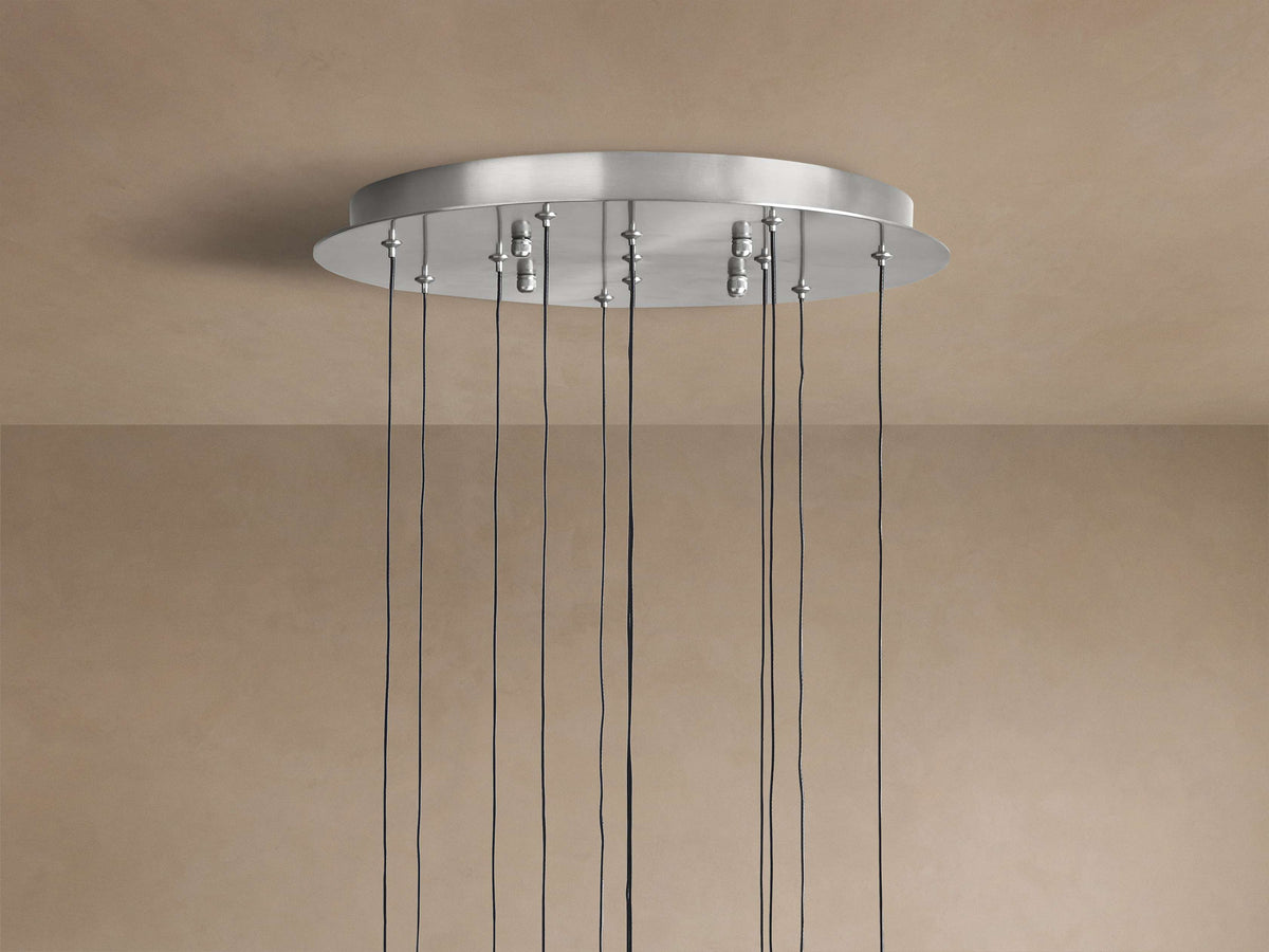 Signature Soltaire Round Chandelier in Nickel