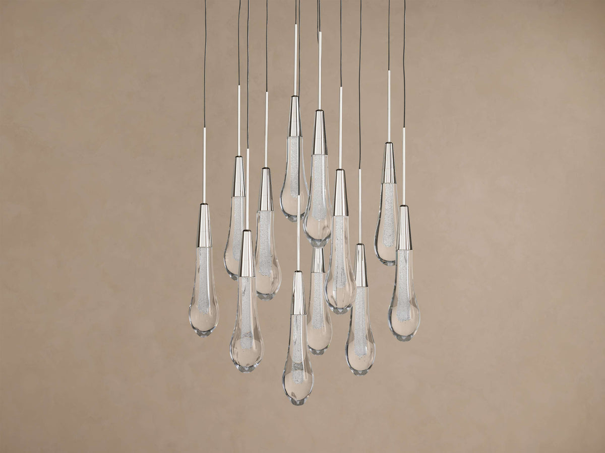 Signature Soltaire Round Chandelier in Nickel