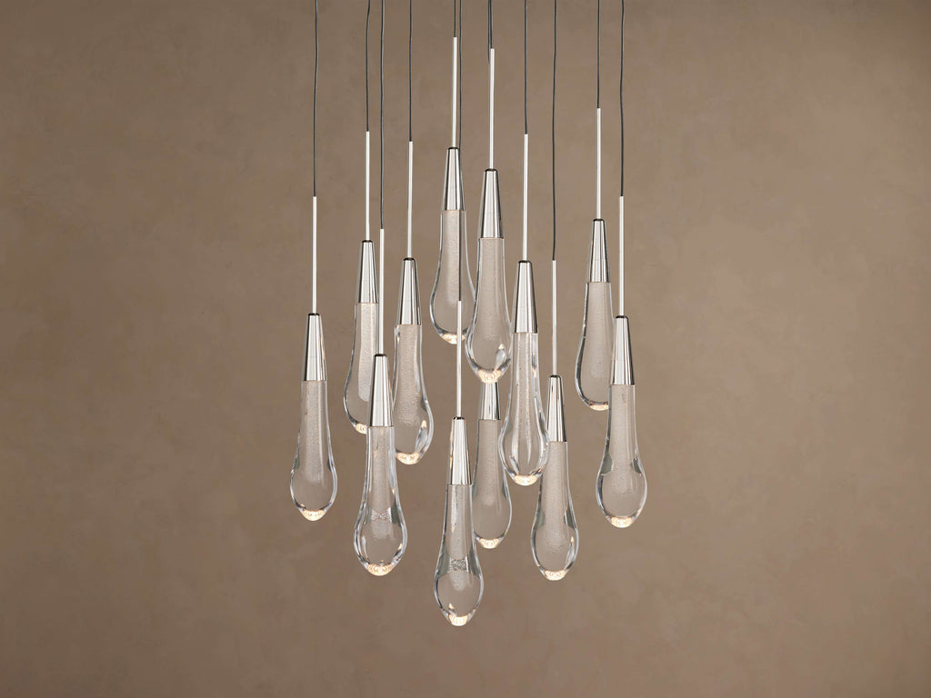 Signature Soltaire Round Chandelier in Nickel, alternate view