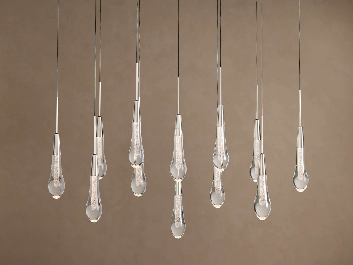 Soltaire Linear Chandelier in Nickel