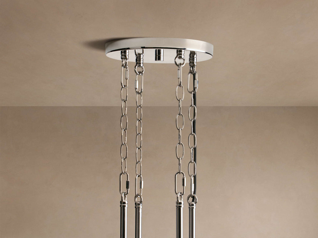 Heritage Andreas 12 Light Round Chandelier in Nickel
