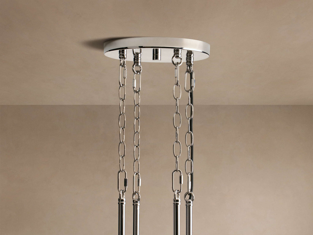 Heritage Andreas 12 Light Round Chandelier in Nickel