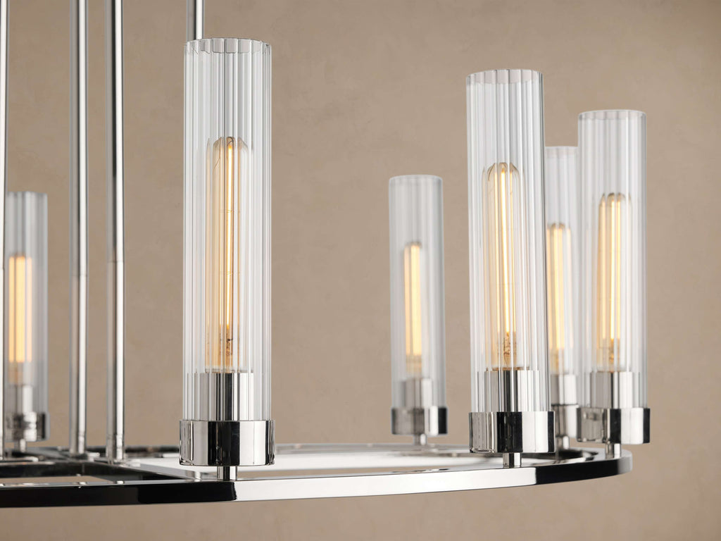 Heritage Andreas 12 Light Round Chandelier in Nickel