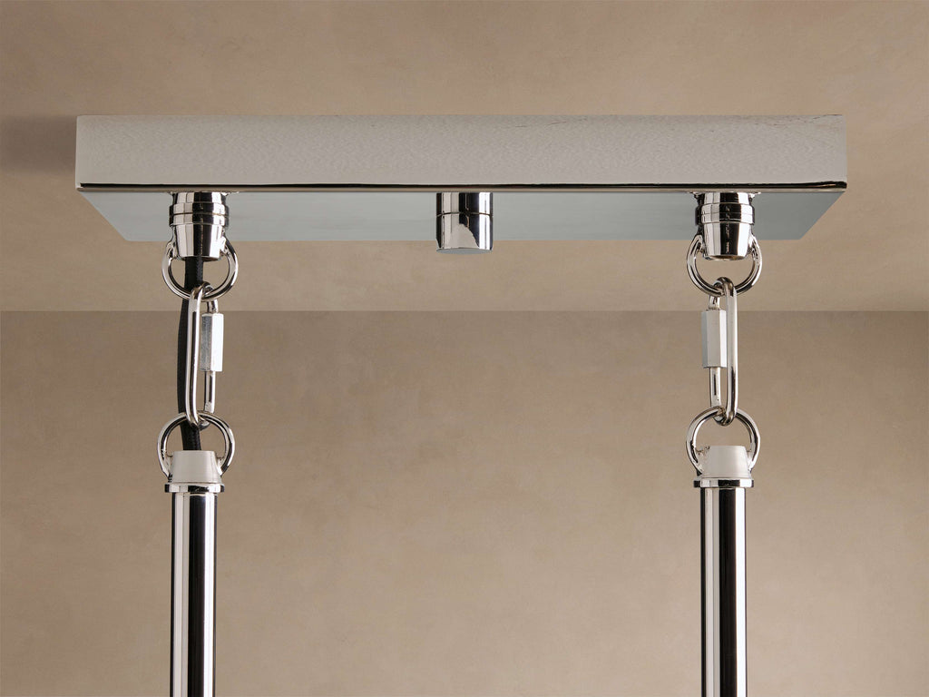 Heritage Andreas Linear Chandelier in Nickel