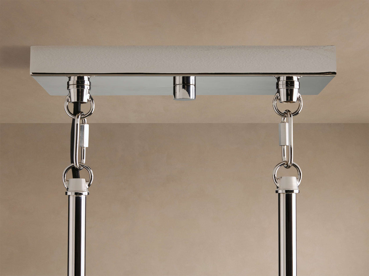 Heritage Andreas Linear Chandelier in Nickel
