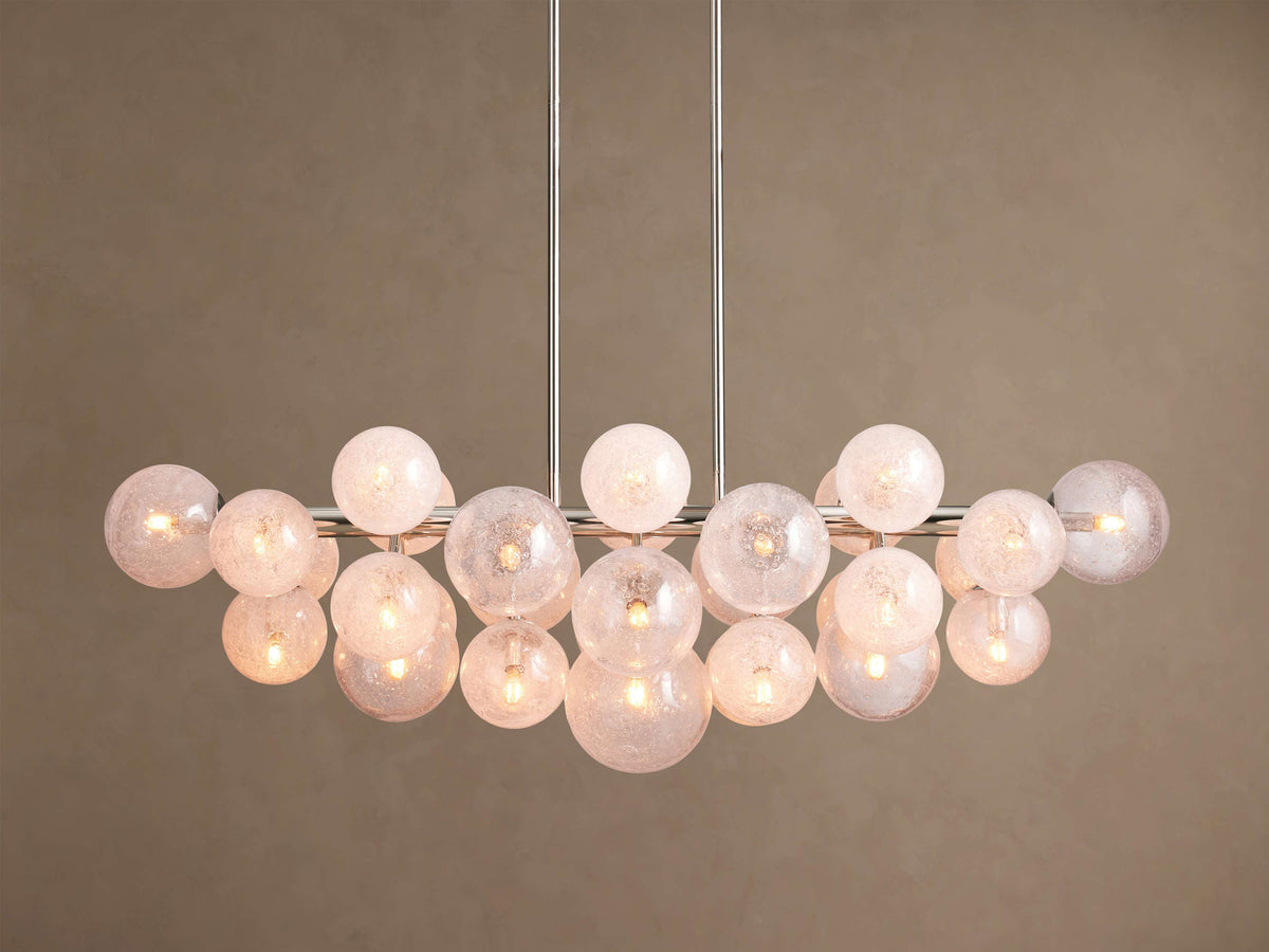 Mandoza Linear Chandelier in Nickel