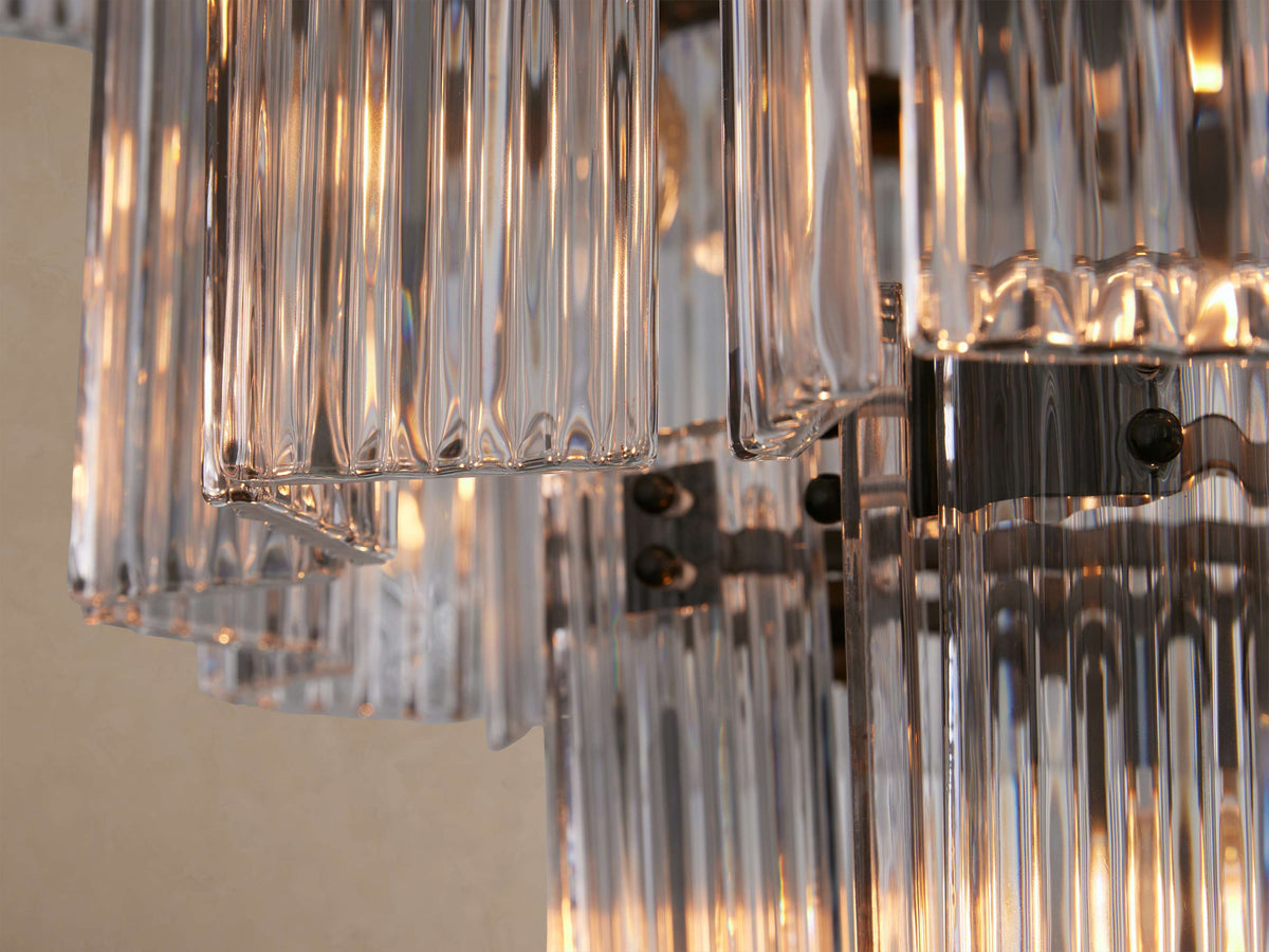 Artisan Delsie Round Chandelier in Bronze with Clear Glass