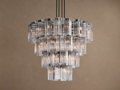 Artisan Delsie Round Chandelier in Bronze with Clear Glass