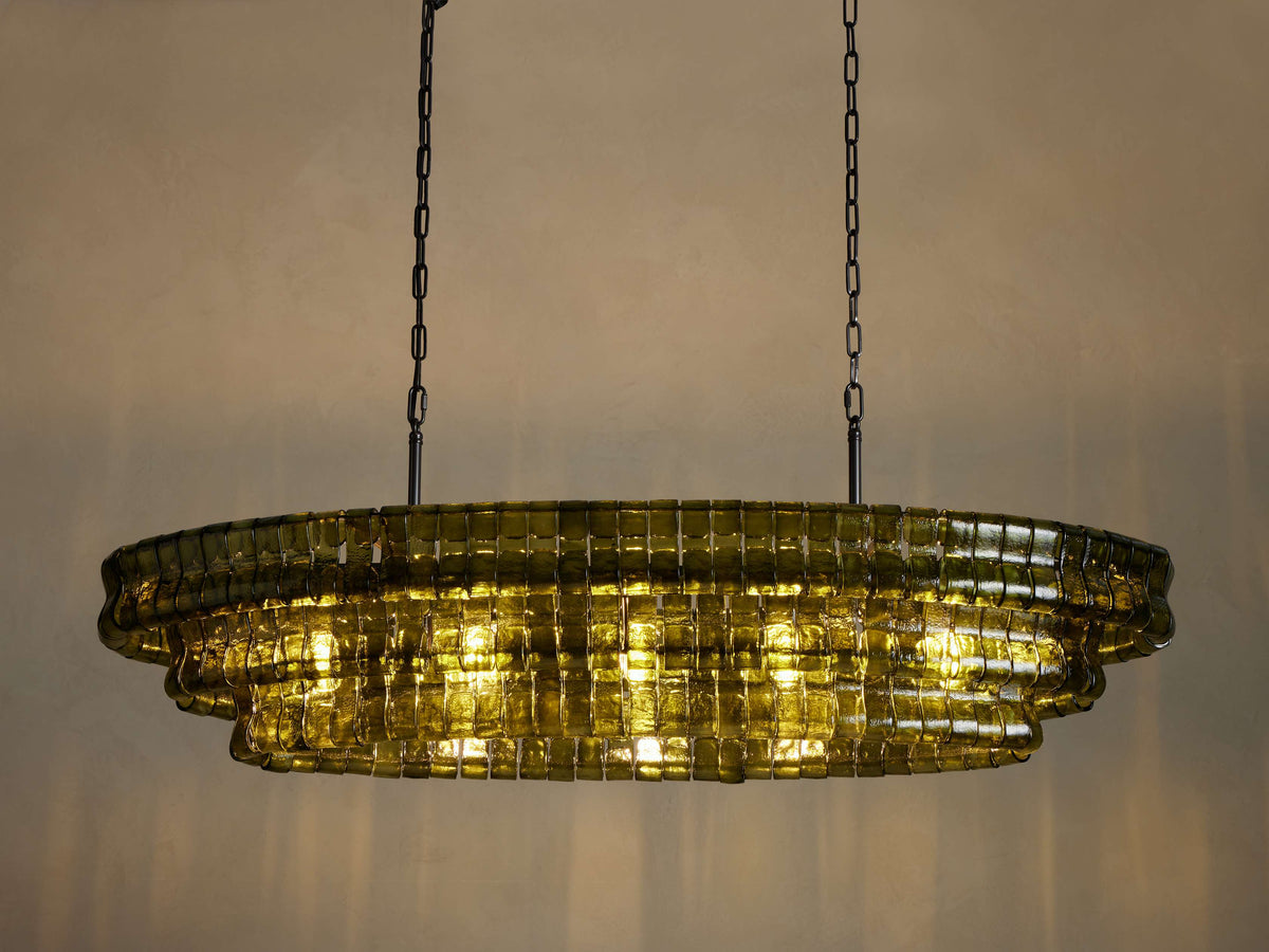 Heritage Ghiaccio Oval Chandelier