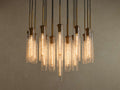 Colleena Hammered Glass Round Chandelier