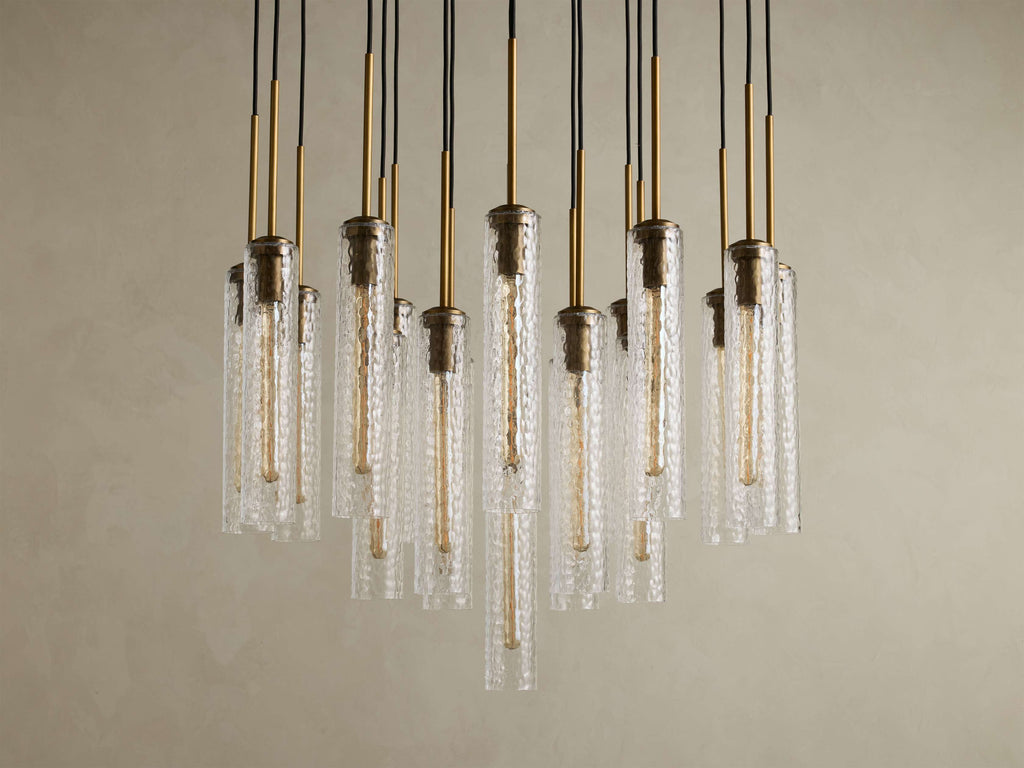 Artisan Colleena Hammered Glass Round Chandelier