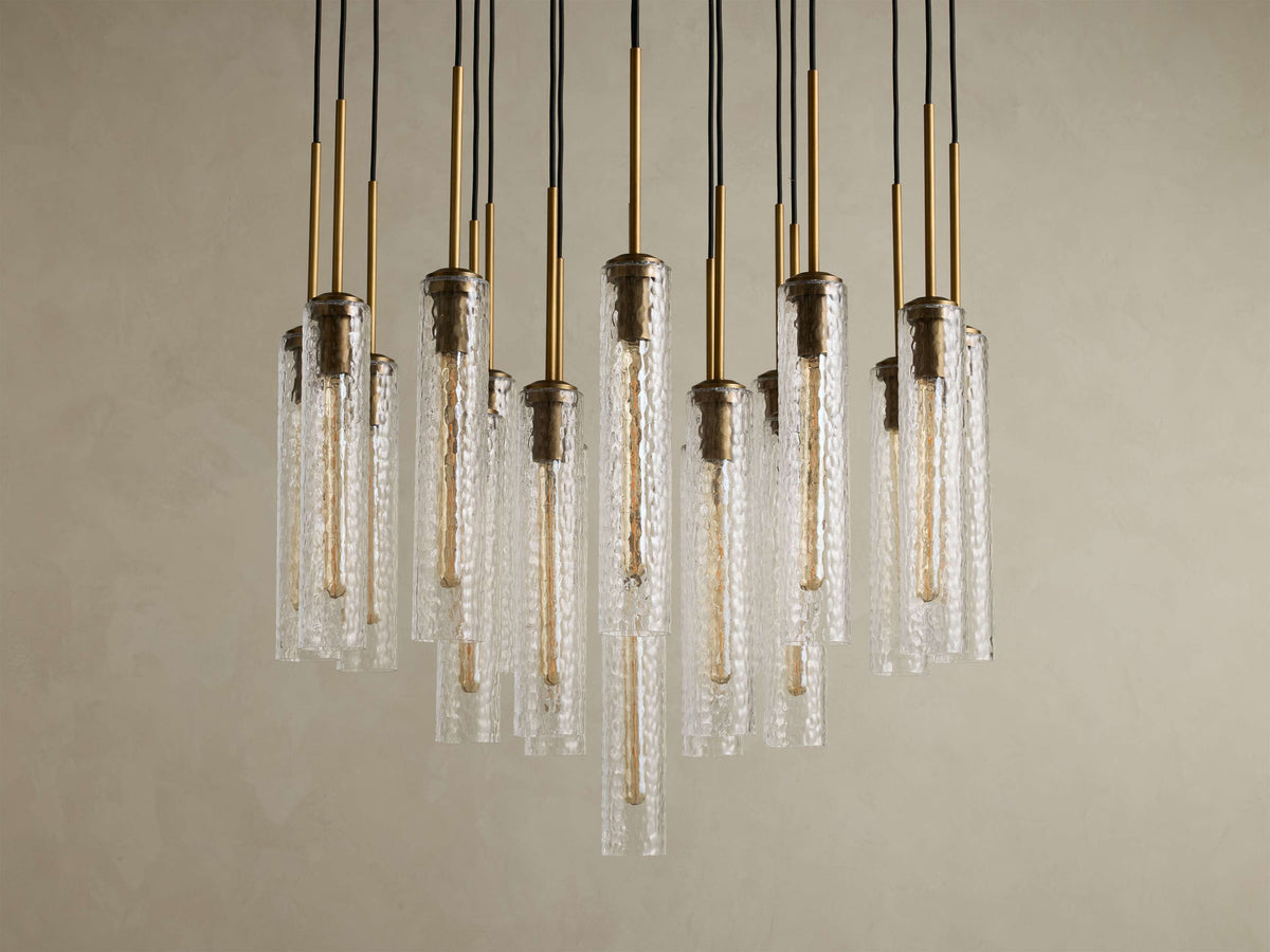 Artisan Colleena Hammered Glass Round Chandelier