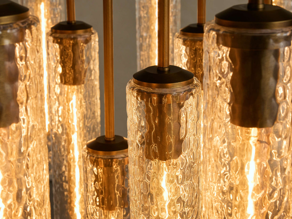 Artisan Colleena Hammered Glass Round Chandelier