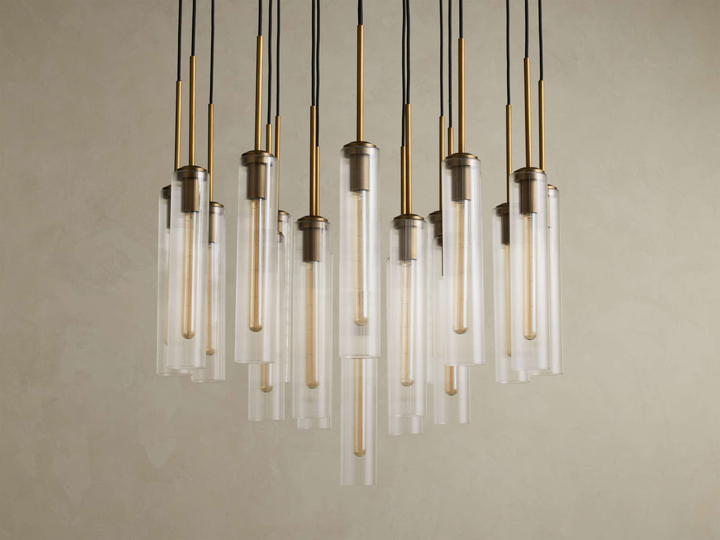 Artisan Colleena Fluted Glass Round Chandelier