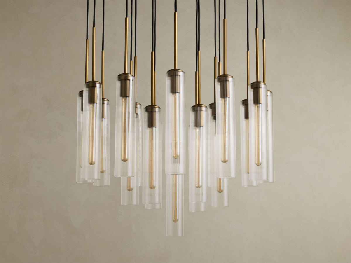 Artisan Colleena Fluted Glass Round Chandelier
